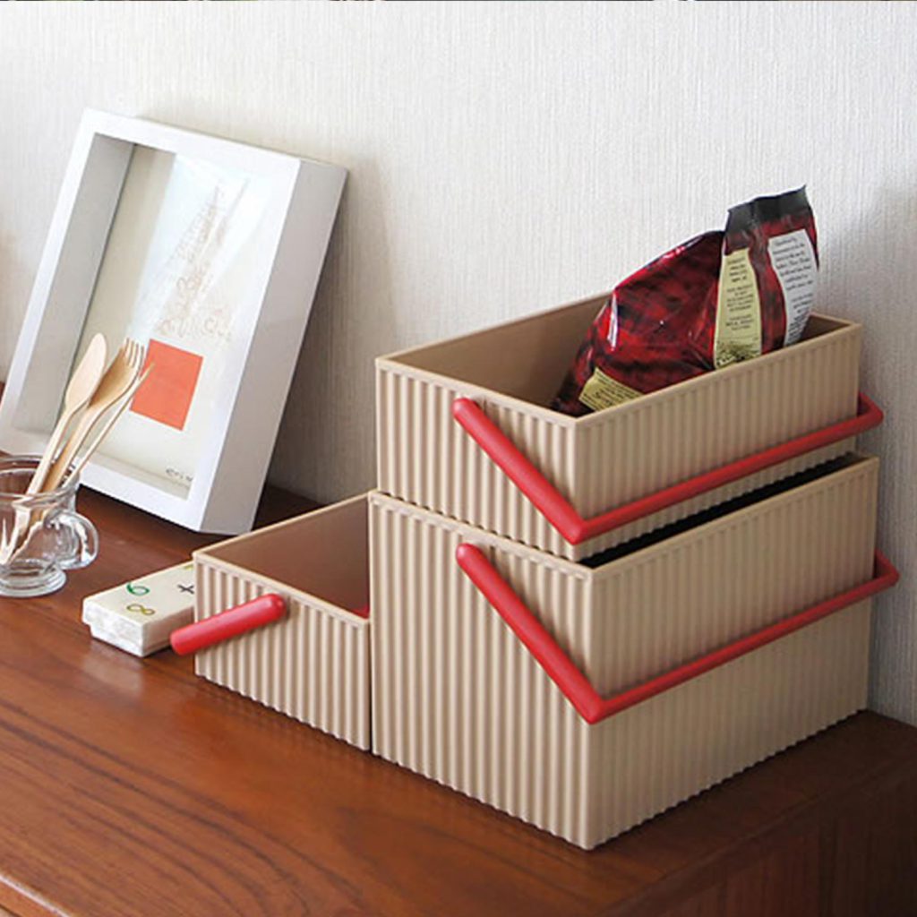 Hachiman Omnioffre Boxen in Wellpappe-Optik gibt es in drei Größen und alle lassen sich wunderbar miteinander kombinieren.